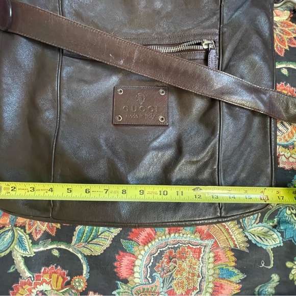 Gucci Dark Brown Leather Crossbody Bag - Picture 3 of 13